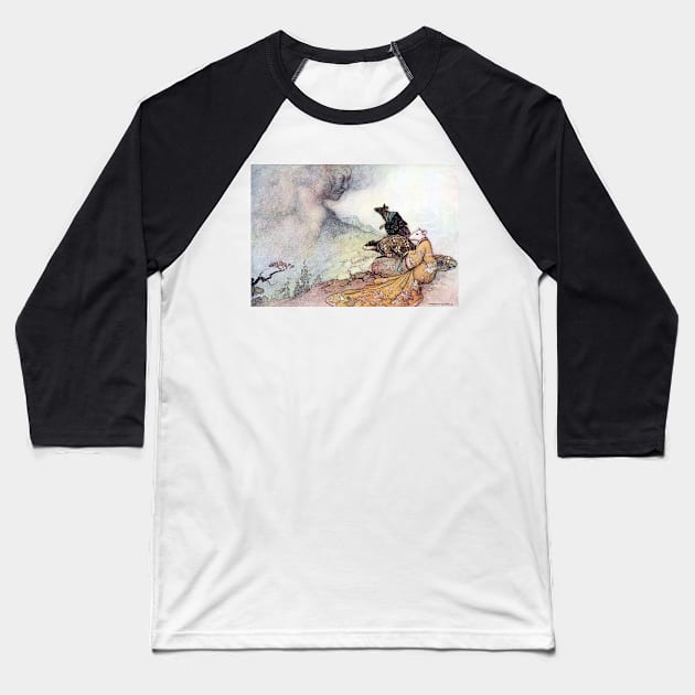 The Espousal of the Rat's Daughter - Warwick Goble Baseball T-Shirt by forgottenbeauty